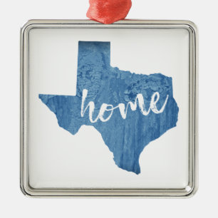 Adorno Metálico Texas Home Wood Grain