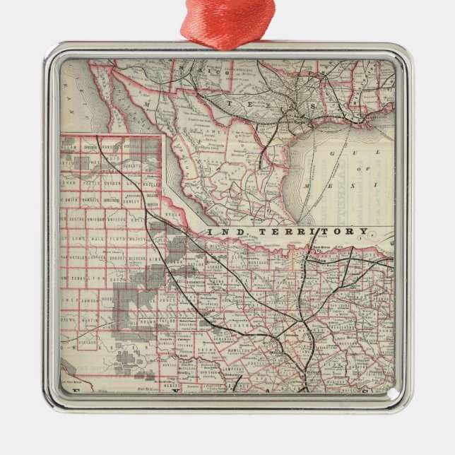 Adorno Metálico Texas y México, Houston (Frente)