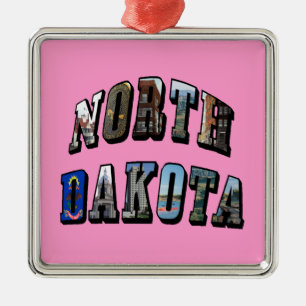 Adorno Metálico Texto de imagen de Dakota del Norte