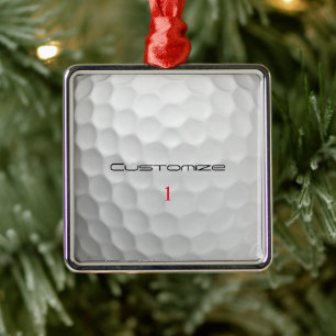 Adorno Metálico Textura de pelota de golf blanca con hoyuelos Nomb