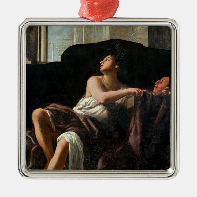 Adorno Metálico Thalia, musa de la comedia (Frente)