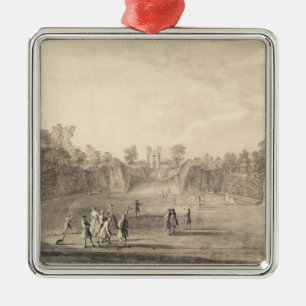 Adorno Metálico The Bowling Green en Claremont, 1738 (grabado)