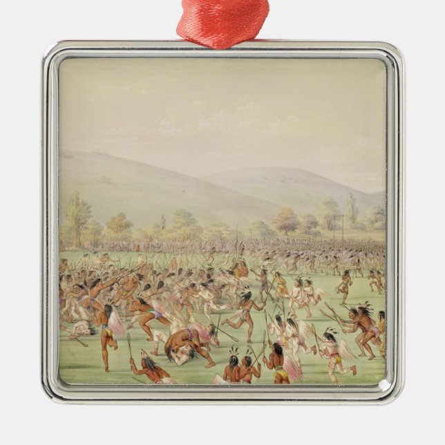 Adorno Metálico The Indian Ball Game, c.1832 (Frente)