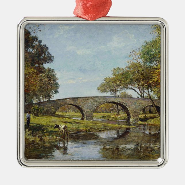 Adorno Metálico The Old Bridge (por Theodore Robinson) (Frente)