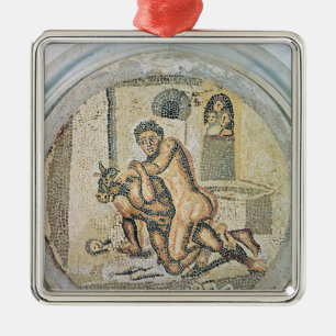 Adorno Metálico Theseus que lucha con el Minotaur