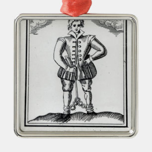 Adorno Metálico Thomas Nashe, de un folleto, pub. en 1597