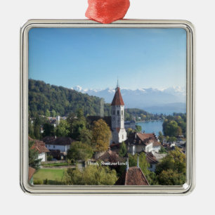 Adorno Metálico Thun, paisaje de Suiza