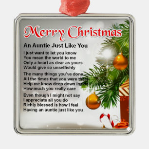 Adorno Metálico Tía Poem - diseño del navidad