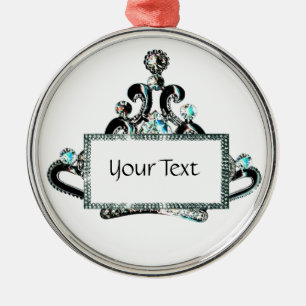 Adorno Metálico Tiara real personalizada