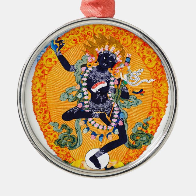 Adorno Metálico Tibetano oriental fresco Nairatmya de Vajravarahi (Frente)
