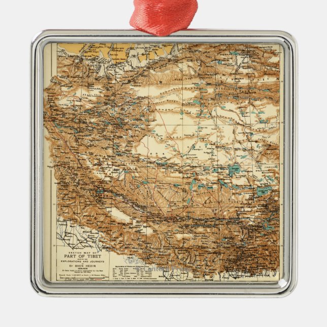 Adorno Metálico TibetPanoramic MapTibet (Frente)