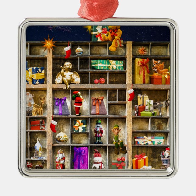 Adorno Metálico Tiempo de alegría de los navidades (Frente)