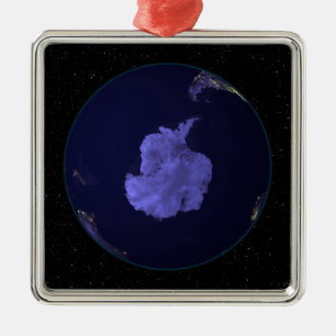 Adorno Metálico Tierra llena en la noche que muestra las luces 7