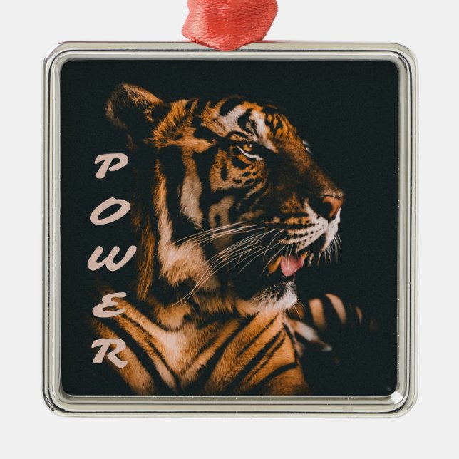 Adorno Metálico Tiger Power Stripes Fierst Motivational (Frente)