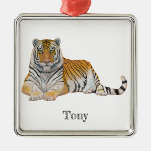 Adorno Metálico Tigre