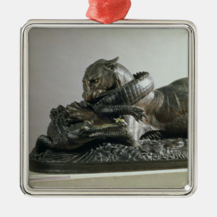 Adorno Metálico Tigre que devora un cocodrilo, 1832 (bronce)