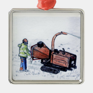 Adorno Metálico Timberwolf wood chipper