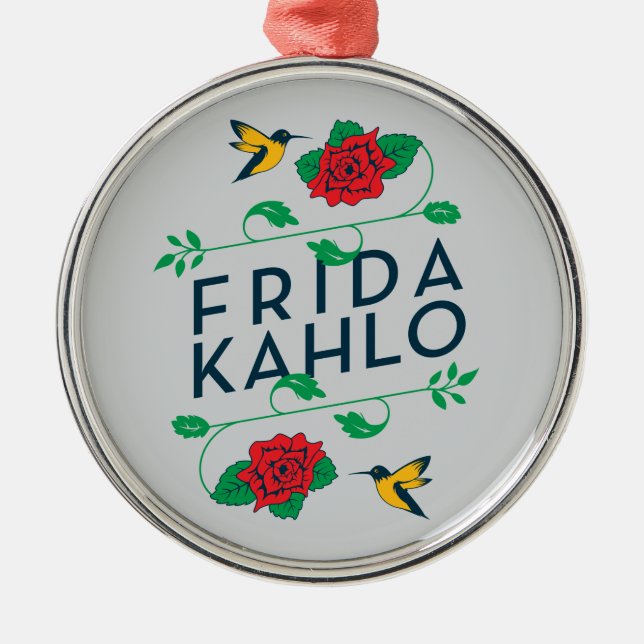 Adorno Metálico Tipografía floral de Frida Kahlo el | (Frente)