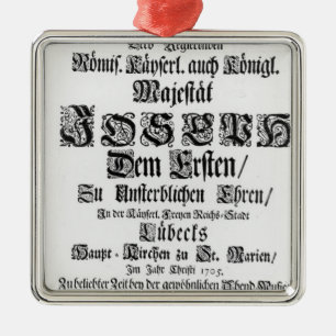 Adorno Metálico Titlepage de Abendmusik, 1705
