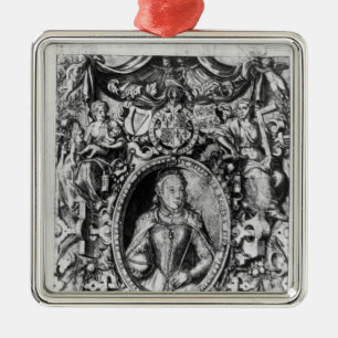 Adorno Metálico Titlepage de Bible del obispo, pub. en 1568