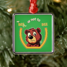 Adorno Metálico Título Abeja o No Ser Oso Abeja - Humor de Shakesp