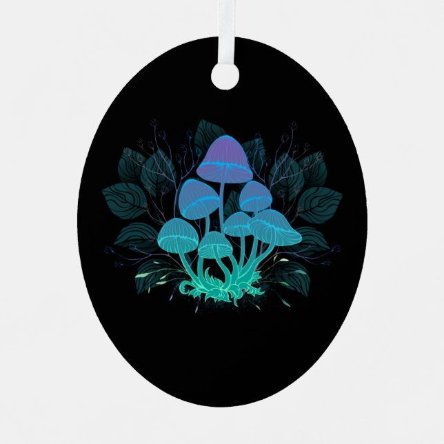 Adorno Metálico Toadstools en Bushes (Anverso)