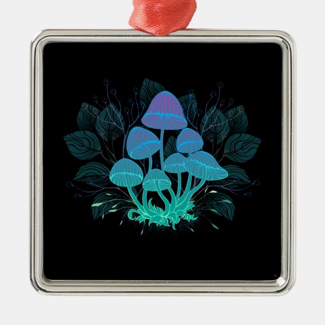 Adorno Metálico Toadstools en Bushes (Frente)