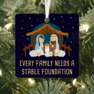 Adorno Metálico Toda familia necesita una fundación estable - Navi