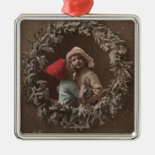 Adorno Metálico Todas las alegrías de Navidad sean el besarse de