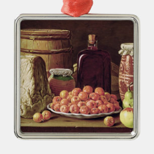Adorno Metálico Todavía vida con la fruta y el queso
