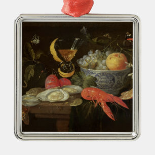 Adorno Metálico Todavía vida con la fruta y los crustáceos, 1653