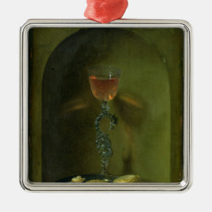 Adorno Metálico Todavía vida con pan y copa de vino