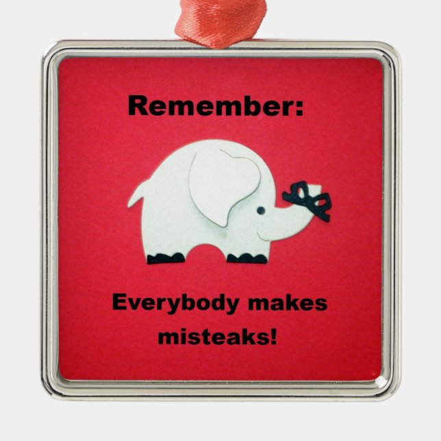 Adorno Metálico Todo el mundo comete errores. (Frente)