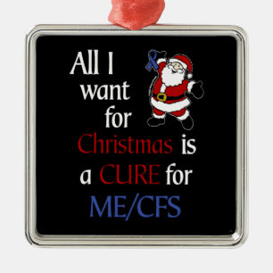 Adorno Metálico Todo Lo Que Quiero Para Christmas...ME/CFS