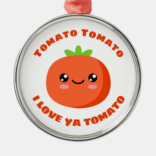 Adorno Metálico Tomate tomate te amo tomate (Frente)