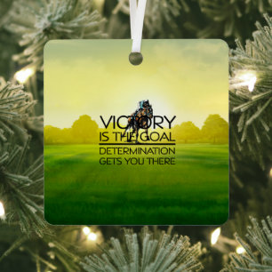 Adorno Metálico TOP Carreras de caballos lema de victoria