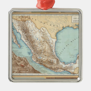 Adorno Metálico Topografía de México