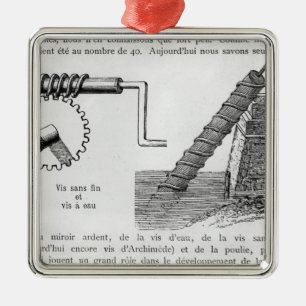 Adorno Metálico Tornillo de Arquímedes