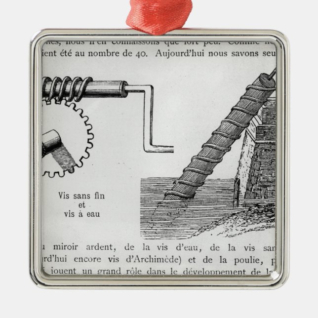 Adorno Metálico Tornillo de Arquímedes (Frente)