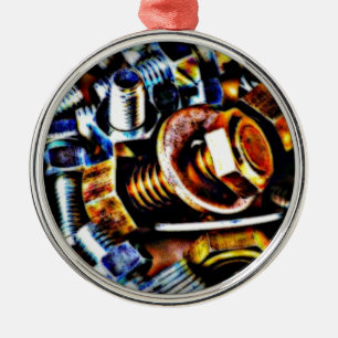 Adorno Metálico Tornillos Pop Art
