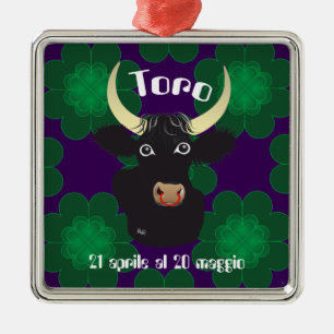 Adorno Metálico Toro 21 aprile al 20 maggio Ornament