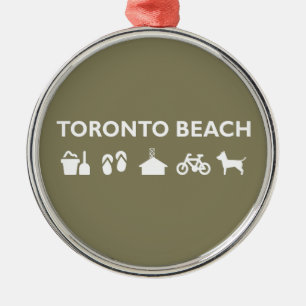 Adorno Metálico Toronto Beach Icons Monotone Dark