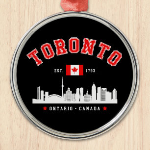 Adorno Metálico Toronto Canada Skyline City