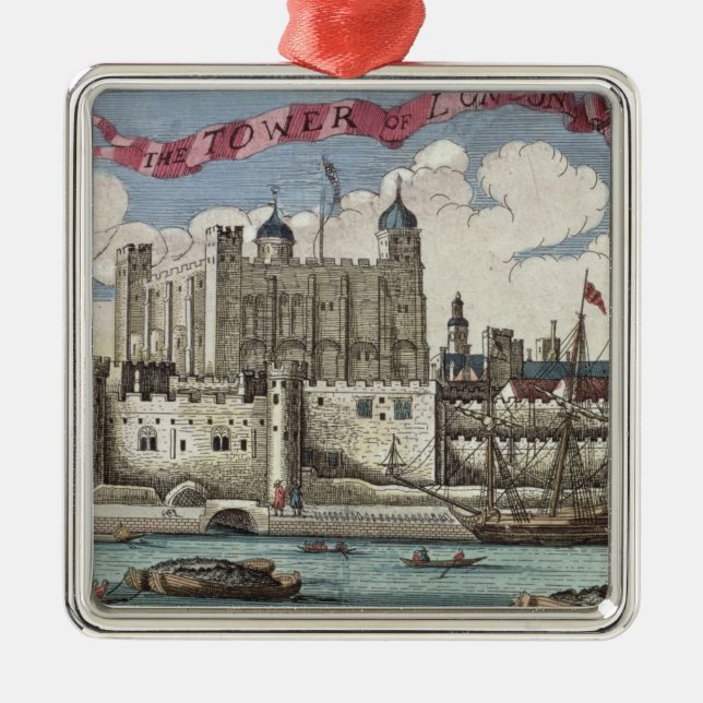 Adorno Metálico Torre de Londres vista del río Támesis (Frente)