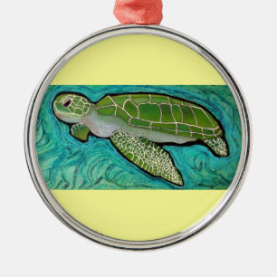 Adorno Metálico Tortuga de mar verde