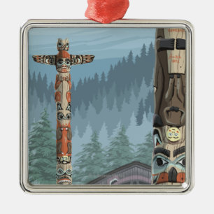 Adorno Metálico Tótemes de Alaska - Sitka, Alaska