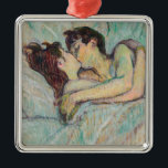 Adorno Metálico Toulouse-Lautrec - En La Cama, El Beso<br><div class="desc">En cama,  el Beso/Au iluminado: Le baiser - Henri de Toulouse-Lautrec,  aceite en cartón,  1892</div>