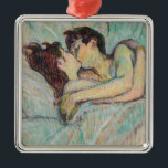 Adorno Metálico Toulouse-Lautrec - En La Cama, El Beso<br><div class="desc">En cama,  el Beso/Au iluminado: Le baiser - Henri de Toulouse-Lautrec,  aceite en cartón,  1892</div>