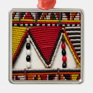 Adorno Metálico Trabajo con cuentas tribales Maasai
