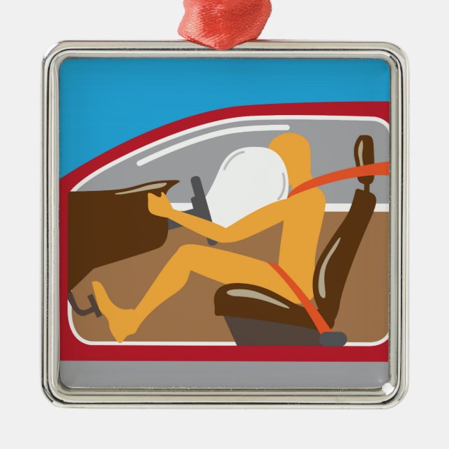 Adorno Metálico Trabajos del cinturón de seguridad del saco (Frente)